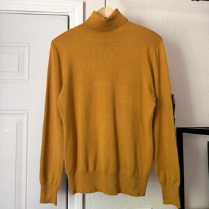 STONED IMMACULATE mustard‎ yellow turtleneck cotton long sleeve pullover sweater